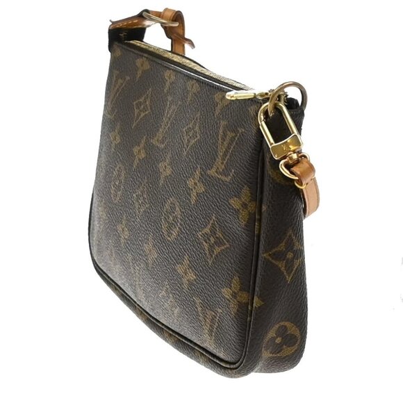 LOUIS VUITTON Pochette Accessoires Hand Bag Monogram Leather BN - Picture 4 of 15